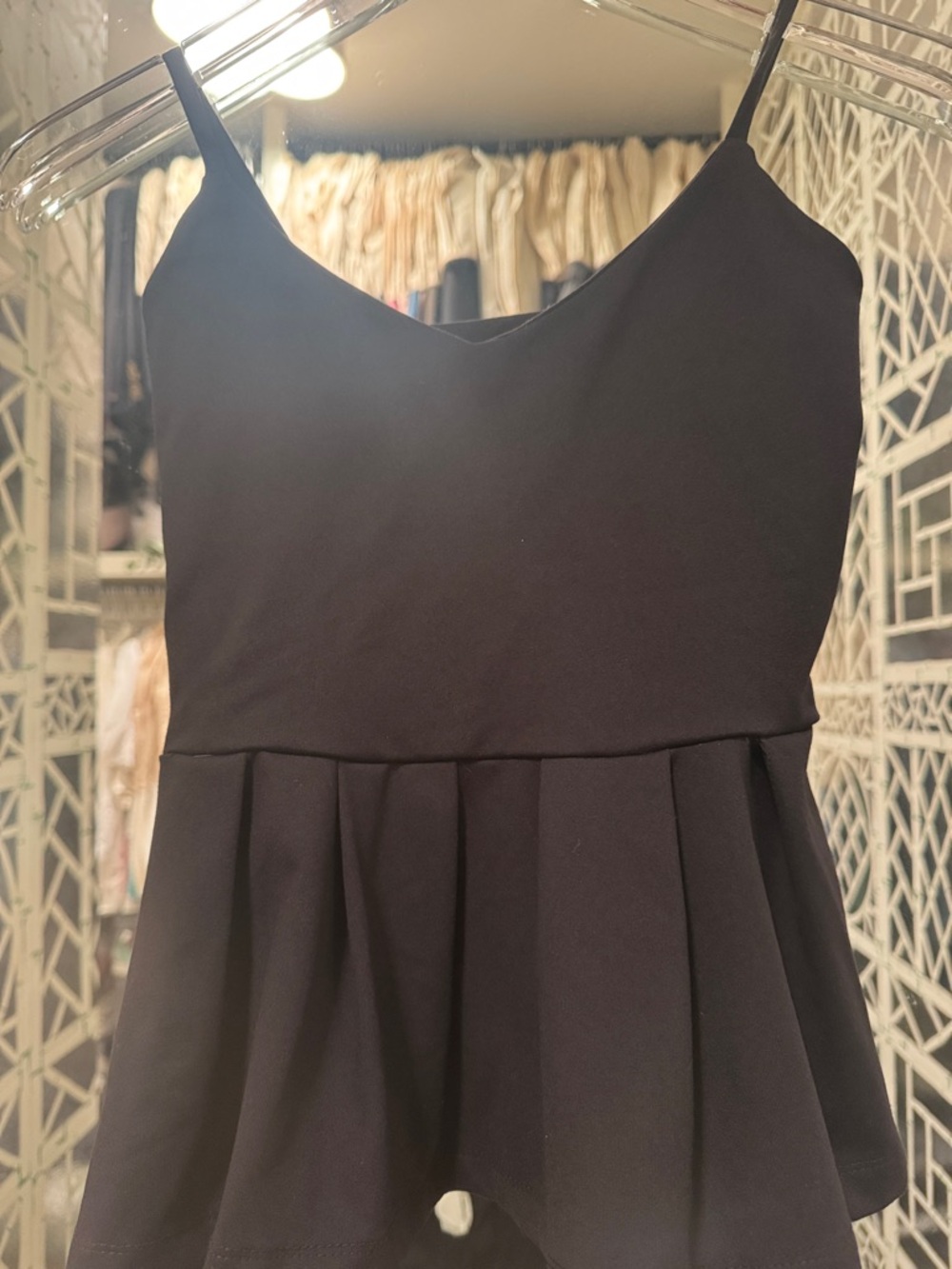 Susana Monaco Black Peplum Camisole